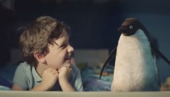 פרסומת יפהפייה המציגה את סיפור החברות בין ילד לפינגווין תמיס לכם את הלב