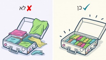 10 טיפים מעולים שיעזרו לכם לארוז בקלות לקראת החופשה הבאה שלכם