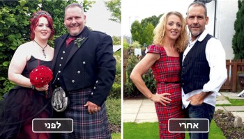 27 תמונות לפני-אחרי מטורפות של זוגות שהצליחו להוריד יחד עשרות קילוגרמים ממשקלם