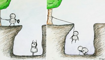 הבחורה הזאת יוצרת איורים על אהבה עם טוויסט אפל ומרושע