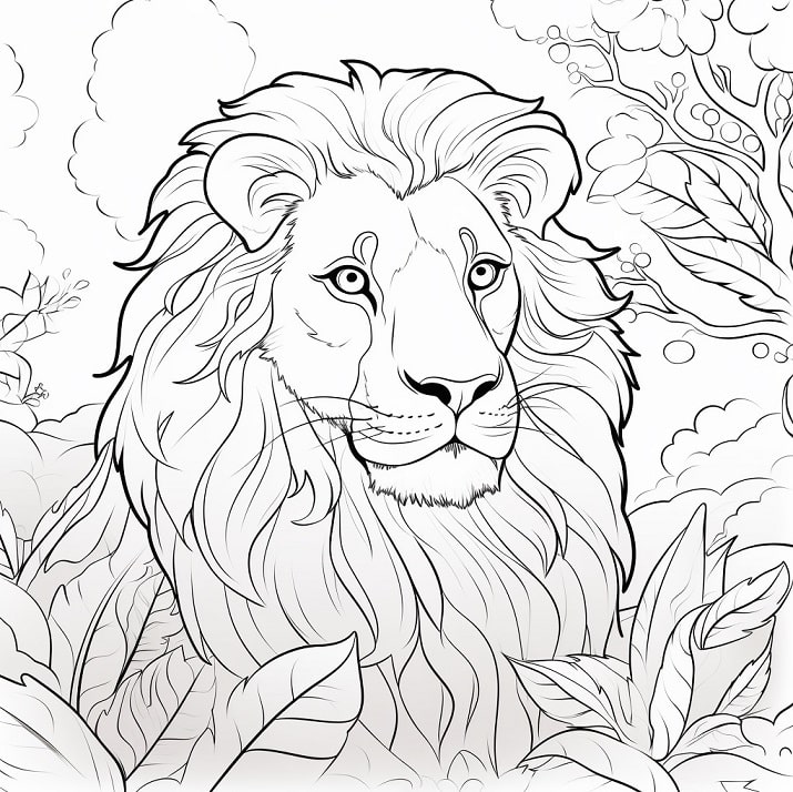 ציורים חמודים של חיות - אריה