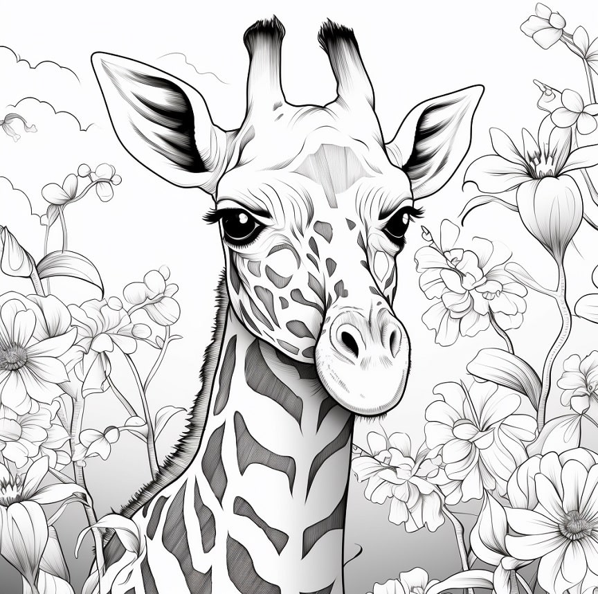 ציורים של חיות | ג'ירף