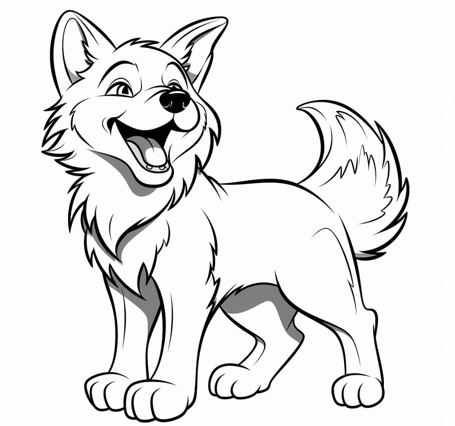 ציורים חמודים של חיות | זאב 1