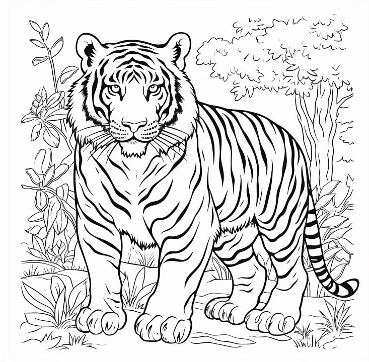 ציורים חמודים של חיות - טיגריס