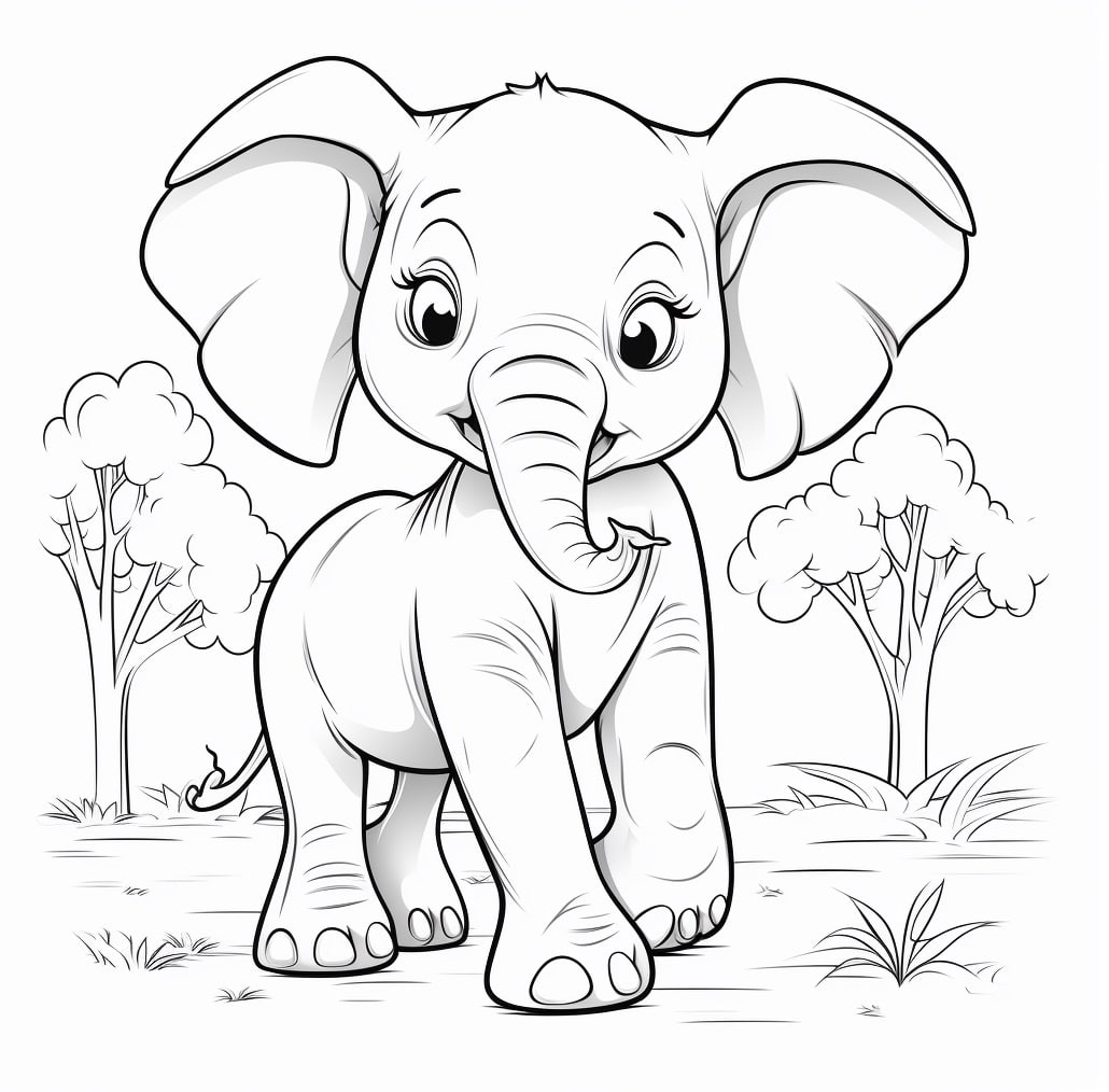 ציור של פיל