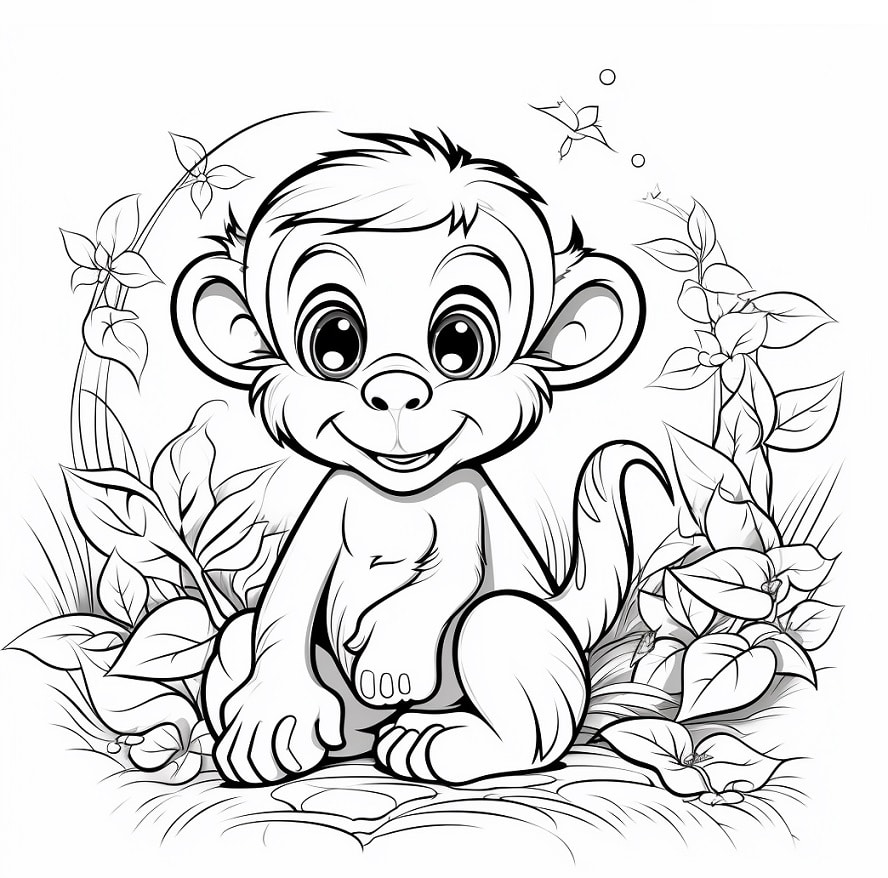 ציורים חמודים של חיות | קוף
